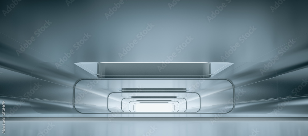 Spaceship corridor. Futuristic tunnel with light, interior view. Future background, business, sci-fi or science concept. 3d rendering. Spaceship corridor. Futuristic tunnel with light, interior view. Future background, business, sci-fi or science concept. 3d rendering.