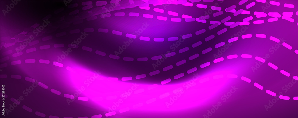 Neon vector wave lines abstract background, magic futuristic techno design Neon vector wave lines abstract background, magic futuristic techno design