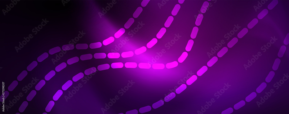 Neon vector wave lines abstract background, magic futuristic techno design Neon vector wave lines abstract background, magic futuristic techno design