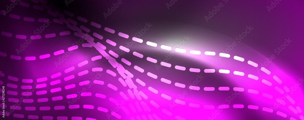 Neon vector wave lines abstract background, magic futuristic techno design Neon vector wave lines abstract background, magic futuristic techno design