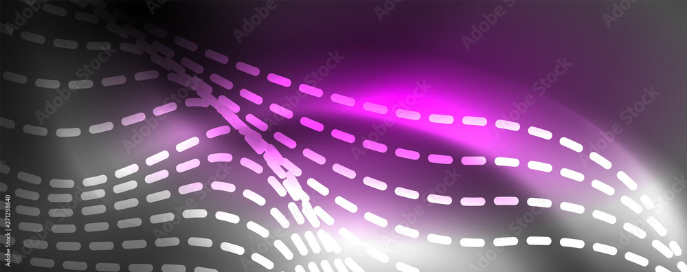Neon vector wave lines abstract background, magic futuristic techno design Neon vector wave lines abstract background, magic futuristic techno design