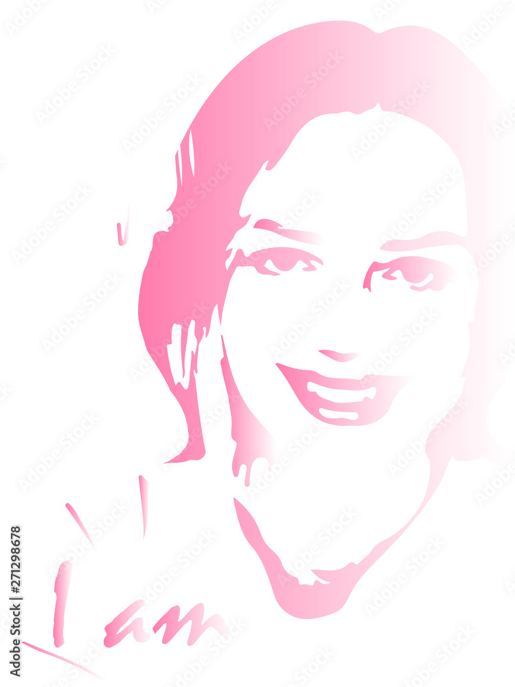 illustration of a stylized female portrait in pop art style illustration of a stylized female portrait in pop art style