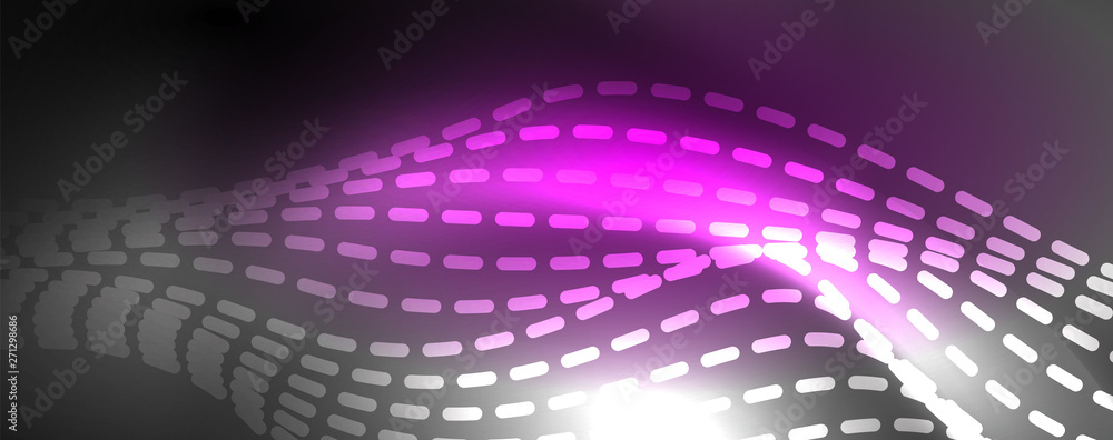 Neon vector wave lines abstract background, magic futuristic techno design Neon vector wave lines abstract background, magic futuristic techno design
