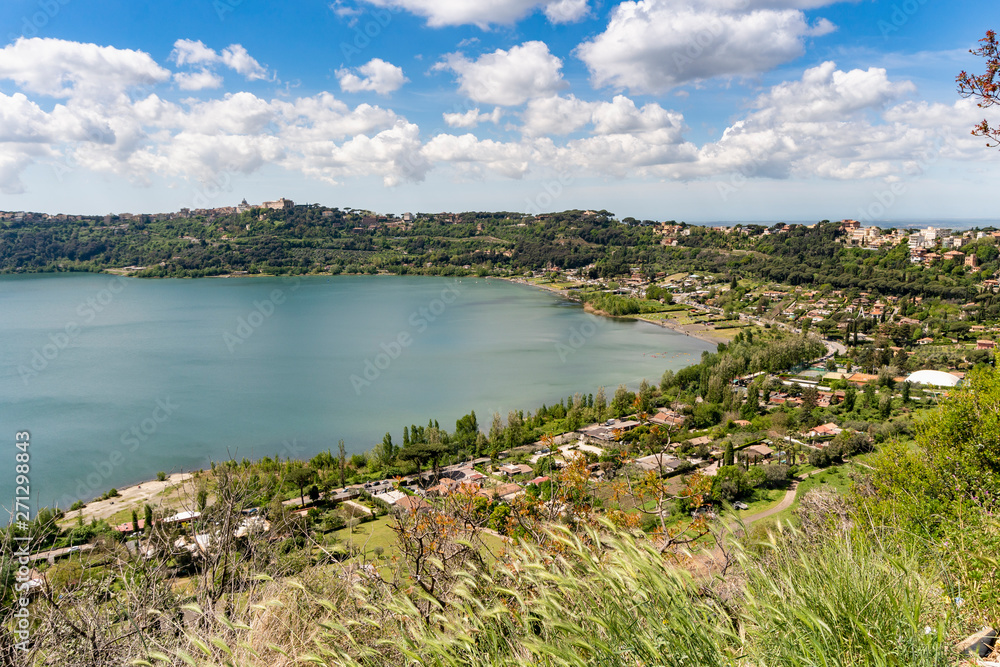 Fototapeta premium Castel Gandolfo town located by Albano lake, Lazio, Italy