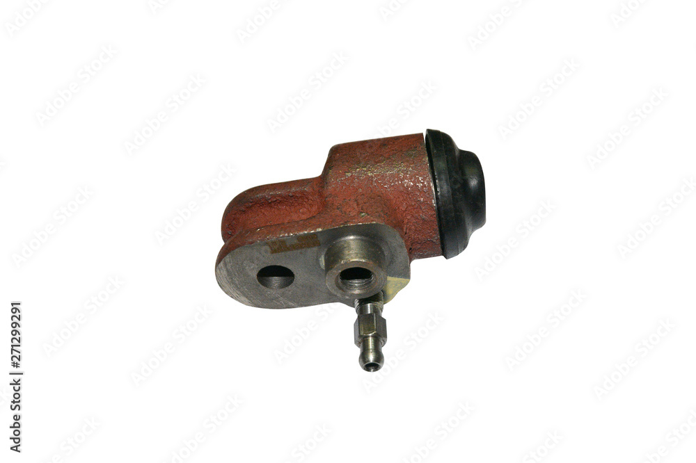 brake cylinder of a car isolated on a white background brake cylinder of a car isolated on a white background