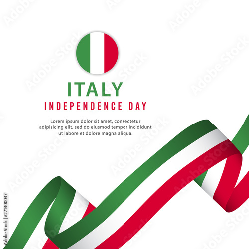 Happy Italy National Day Celebrations vector template. Design for banner, greeting cards or print.