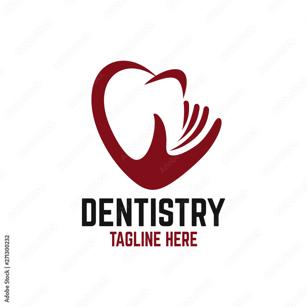 Modern caring and heart dentistry. Vector illustration. Modern caring and heart dentistry. Vector illustration.