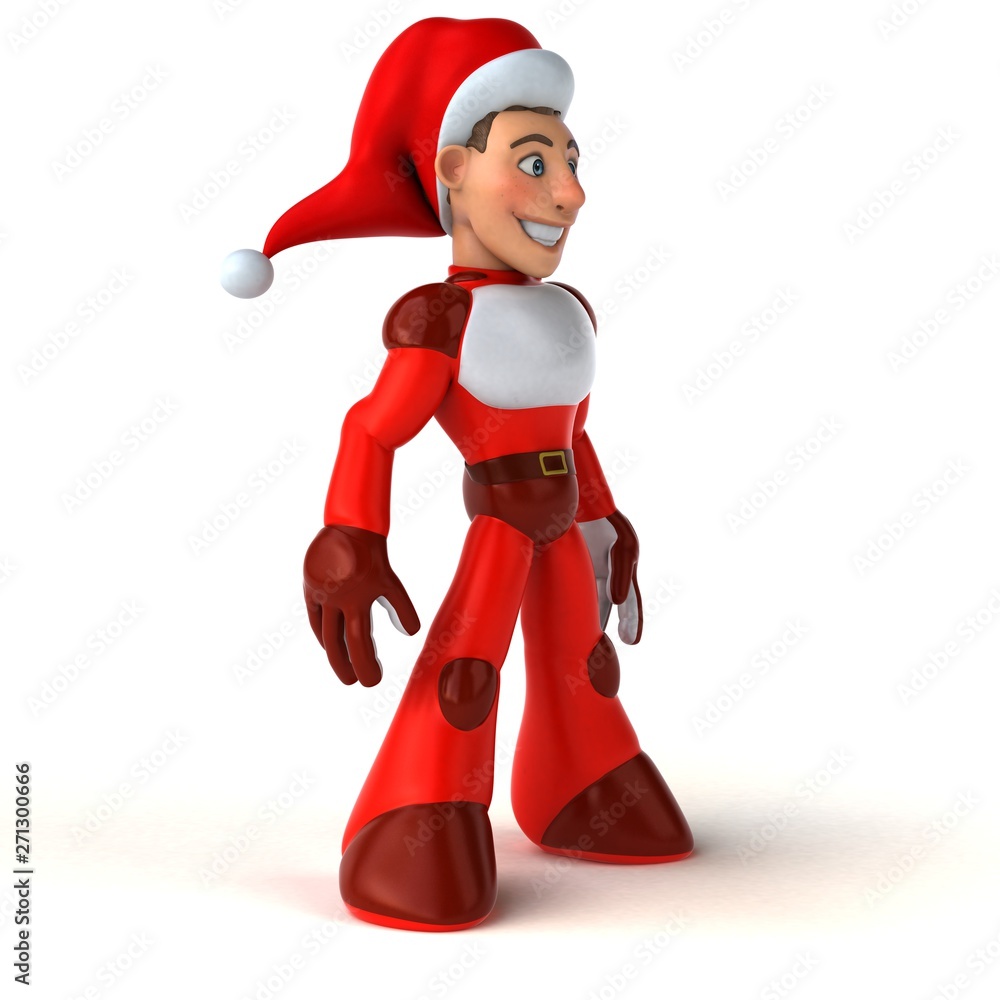 Fun Super Santa Claus - 3D Illustration Fun Super Santa Claus - 3D Illustration