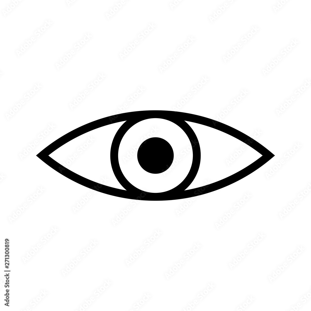 Eye icon. Symbol of vision. Linear vector pictogram. Eye icon. Symbol of vision. Linear vector pictogram.