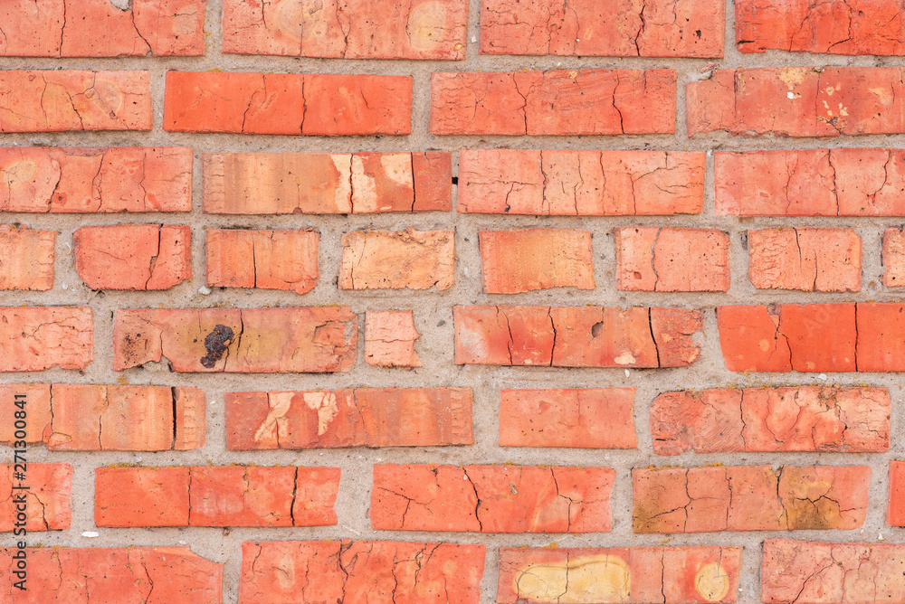 Texture, brick, wall, it can be used as a background. Brick texture with scratches and cracks Texture, brick, wall, it can be used as a background. Brick texture with scratches and cracks