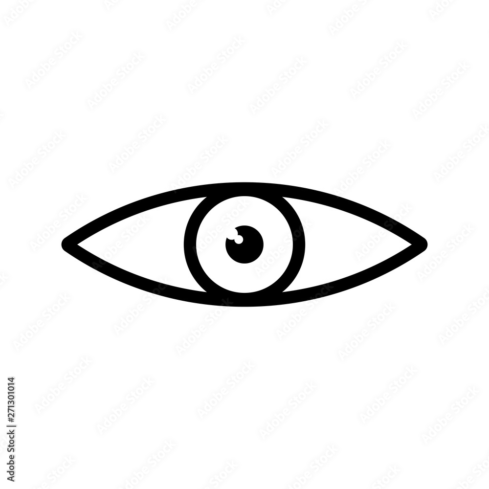 Eye icon. Symbol of vision. Linear vector pictogram. Eye icon. Symbol of vision. Linear vector pictogram.