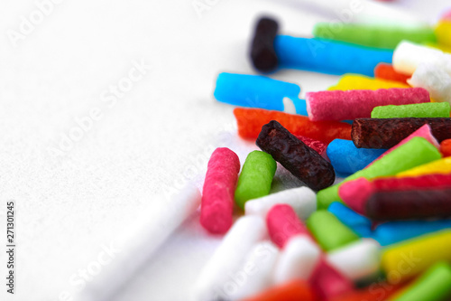 Colorful bright background, multi-colored sticks. Sweet nice background candy.