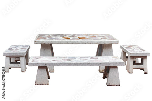 table and chairs isolated on white background