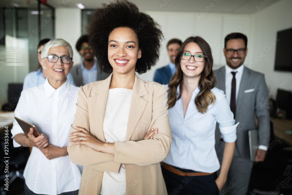 Successful business group of people at work in office Successful business group of people at work in office