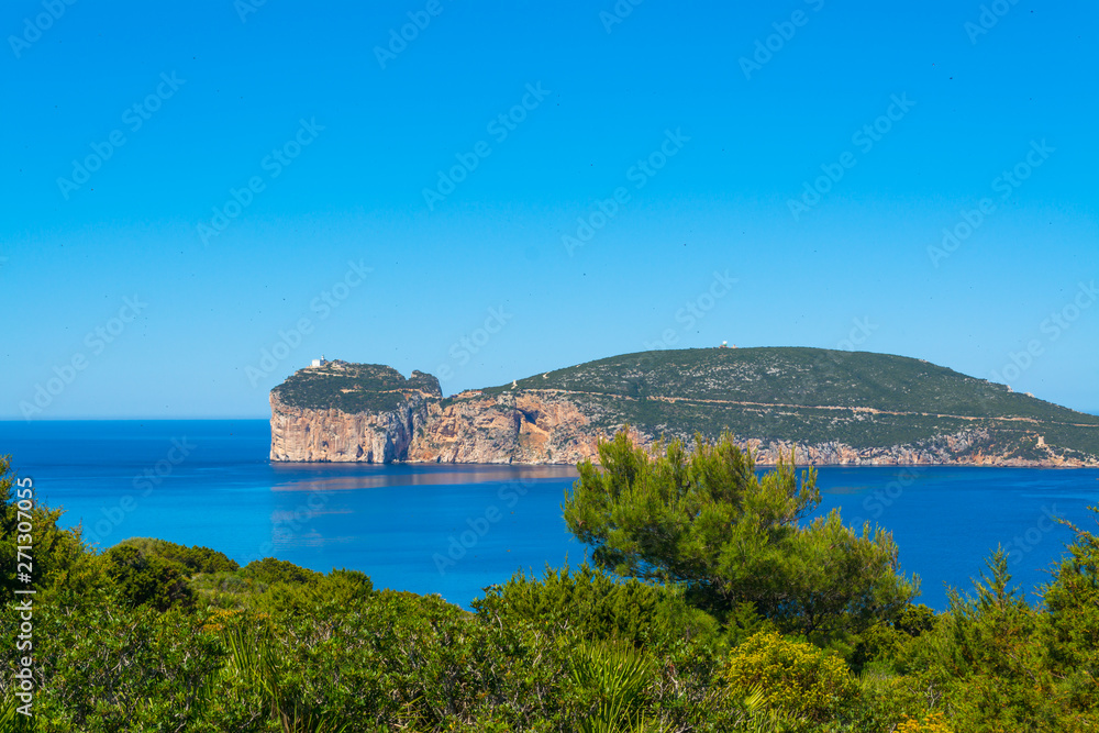 Landscape of the coast of Capo Caccia, in Sardinia