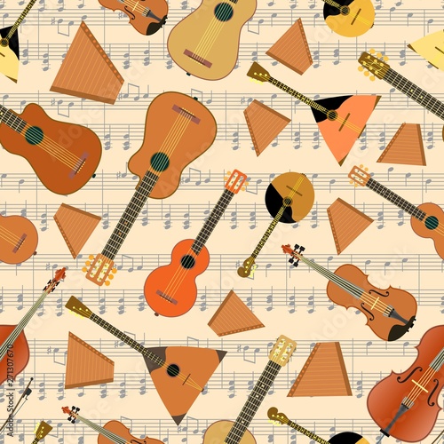 Musical instruments. String and stringed musical instruments.