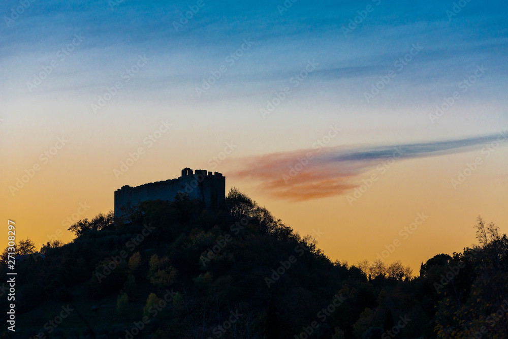 The town of Asolo in Italy / The fortress The town of Asolo in Italy / The fortress