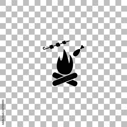 Grill Or Barbecue icon flat