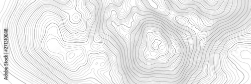 The stylized height of the topographic contour in lines and contours. The concept of a conditional geography scheme and the terrain path. Vector illustration.