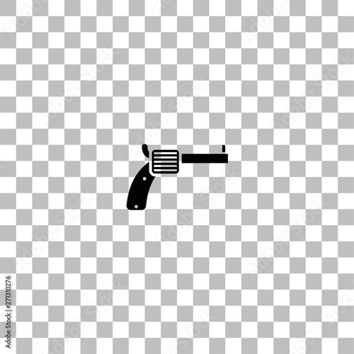 Revolver icon flat
