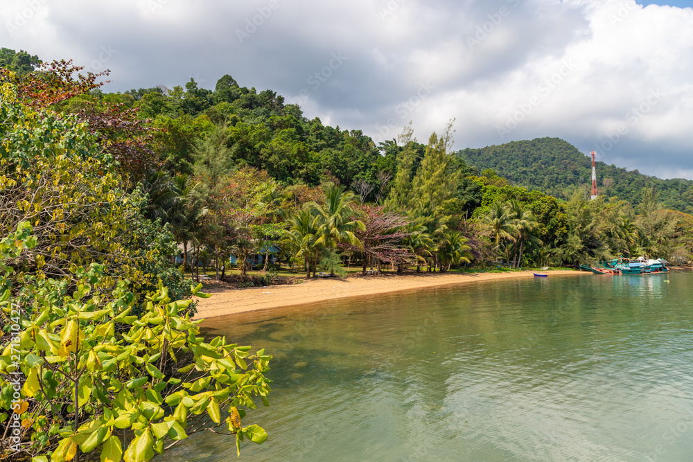 A view of the shoreline of Koh Chang, an idyllic island in Thailand near the border with Cambodia in the gulf of Thailand