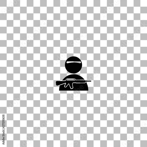 Soldier icon flat