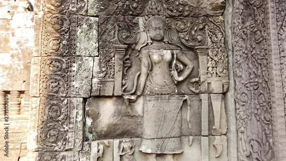 ancient bas-reliefs in Bayon Temple, Angkor complex, Siem reap, Cambodia ancient bas-reliefs in Bayon Temple, Angkor complex, Siem reap, Cambodia