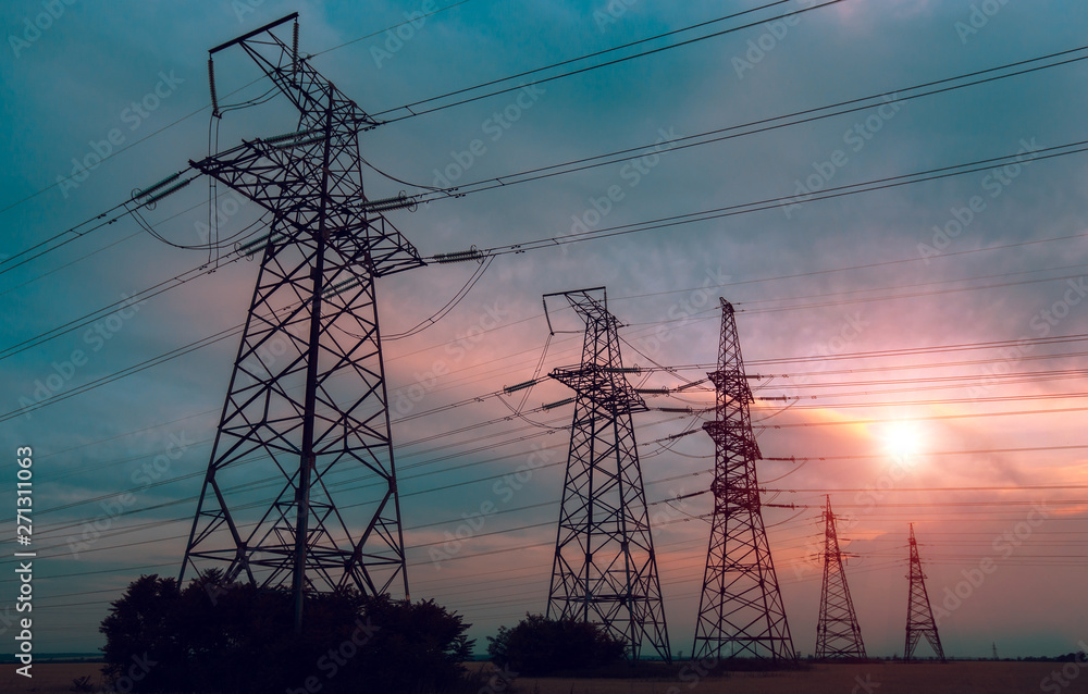pylons at sunset pylons at sunset