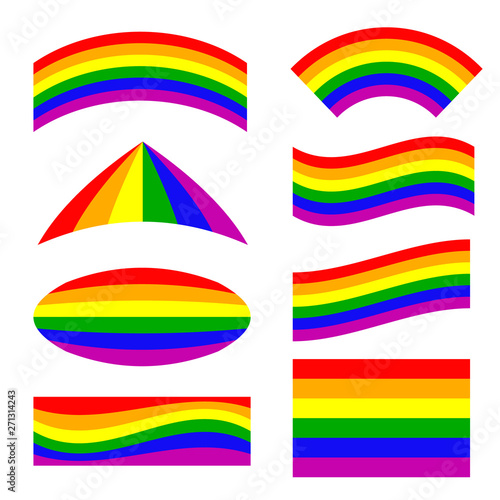 Set of rainbow vector banners