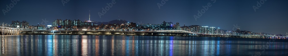 Panorama of Seoul at night