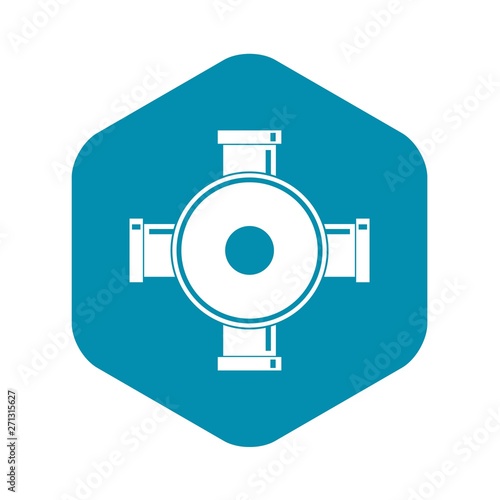 Pipe fitting icon. Simple illustration of pipe fitting vector icon for web
