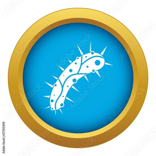 Virus icon blue vector isolated on white background for any design