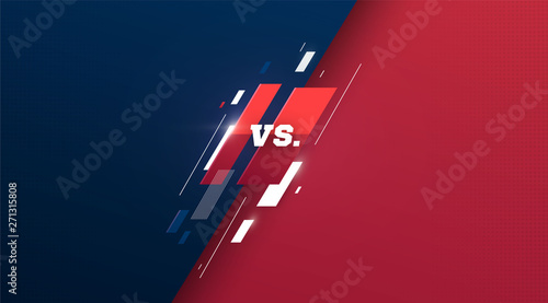 versus logo vs letters for sports and fight competition. MMA, UFS, Battle, vs match, game concept competitive vs. with simple graphic elements. blue. dark background eps 10 Vector illustration