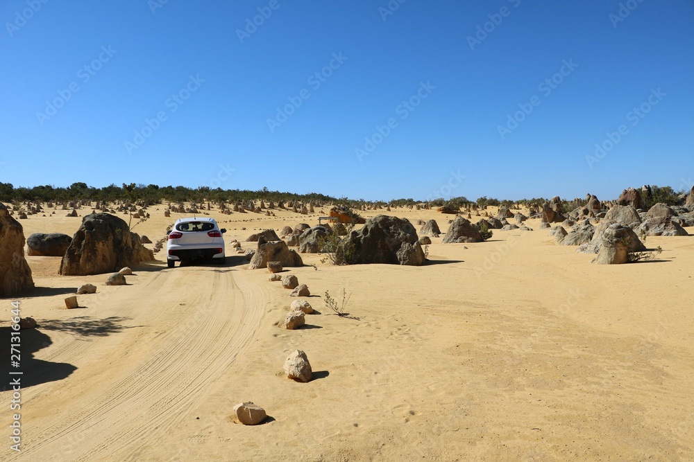 Path through the Pinnacles Desert in Western Australia