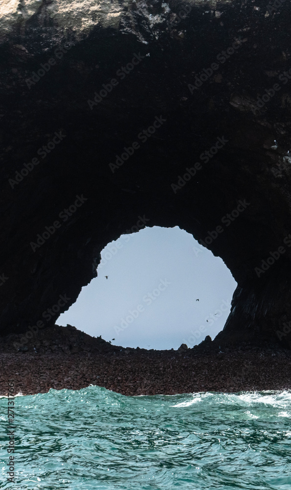 Cave hole to the sea