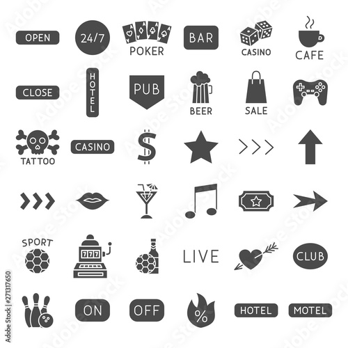 Bar Signs Solid Web Icons