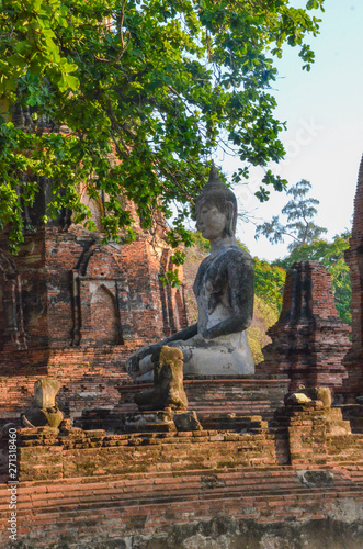 A view of Buddhist temple in Ayutthaya, Thailand