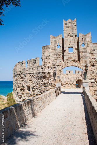 The medieval Palace of the Grand Master of the Knights of Rhodes also known as the Kastello on the Mediterranean island of Rhodes Greece - Snímek photo