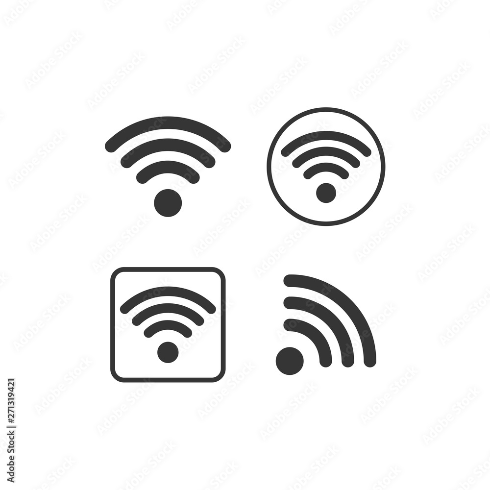 Wifi set icon vector. Wifi signal sign modern web icon. wireless logo design inspiration Wifi set icon vector. Wifi signal sign modern web icon. wireless logo design inspiration