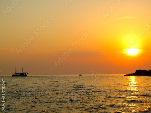 Turkey sunset boat © Vitali