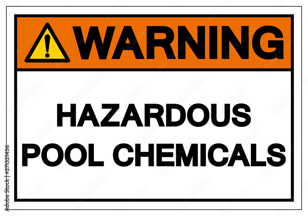 Warning Hazardous Pool Chemicals Symbol Sign, Vector Illustration, Isolate On White Background Label. EPS10
