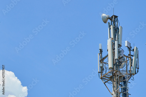 Base station network operator. 5G. 4G, 3G mobile technologies. photo