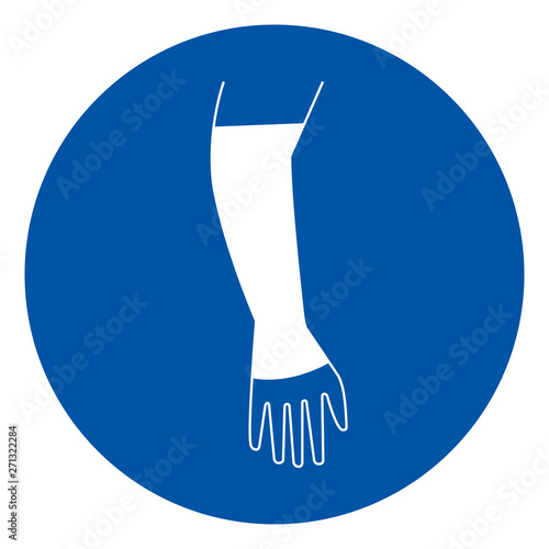 Wear Tackle Hand Symbol Sign, Vector Illustration, Isolate On White Background Label. EPS10