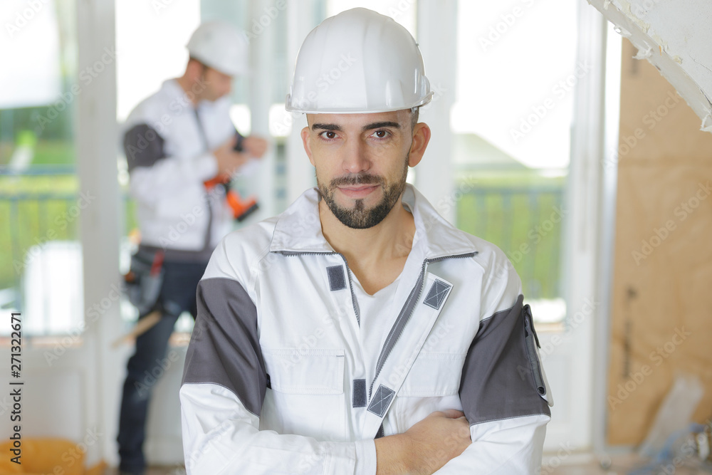 Portrait of male construction worker
