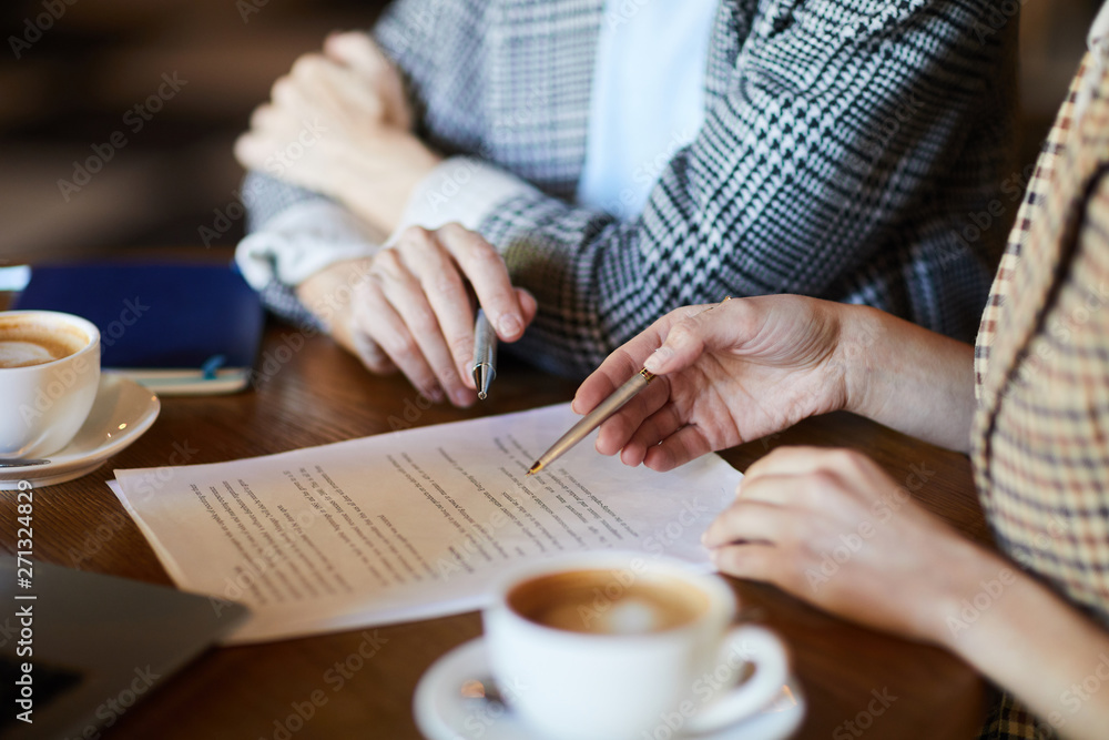Discussing contract terms Discussing contract terms