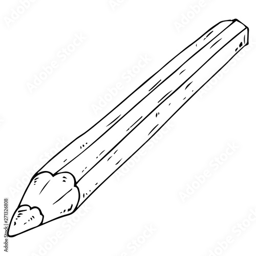 Pencil icon. Vector illustration of clerical pencil. Hand drawn drawing and drawing tool.