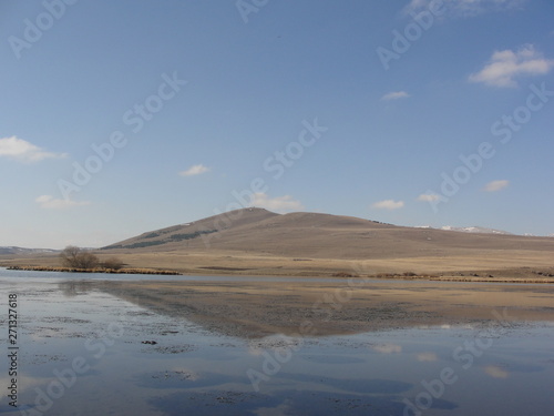 Paravani lake in Javakheti.Georgia   Samtskhe-Javakheti Landscape - Georgia  Caucasus.- Image