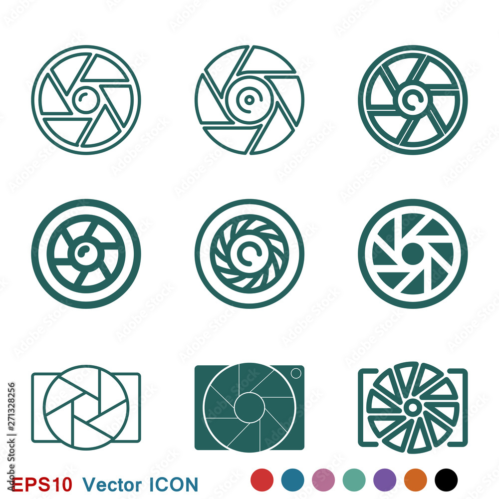 Camera objective icon vector sign symbol for design Camera objective icon vector sign symbol for design