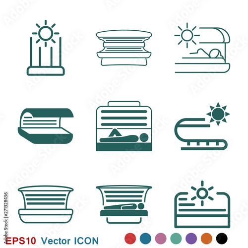 Solarium icon vector sign symbol for design
