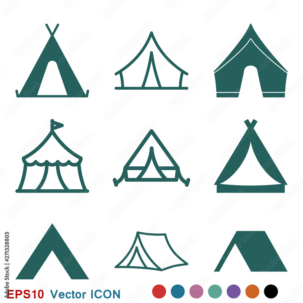 Camping tent icon vector sign symbol for design Camping tent icon vector sign symbol for design